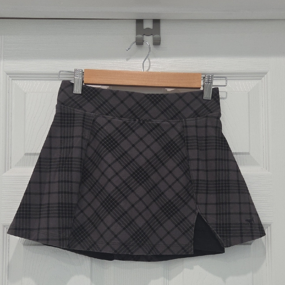 PINK Victoria's Secret Plaid Mini Skirt - Black and Gray